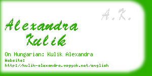 alexandra kulik business card